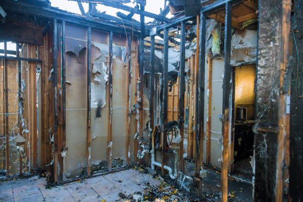 Professional Fire Damage Removal technician working in Cookstown, NJ
